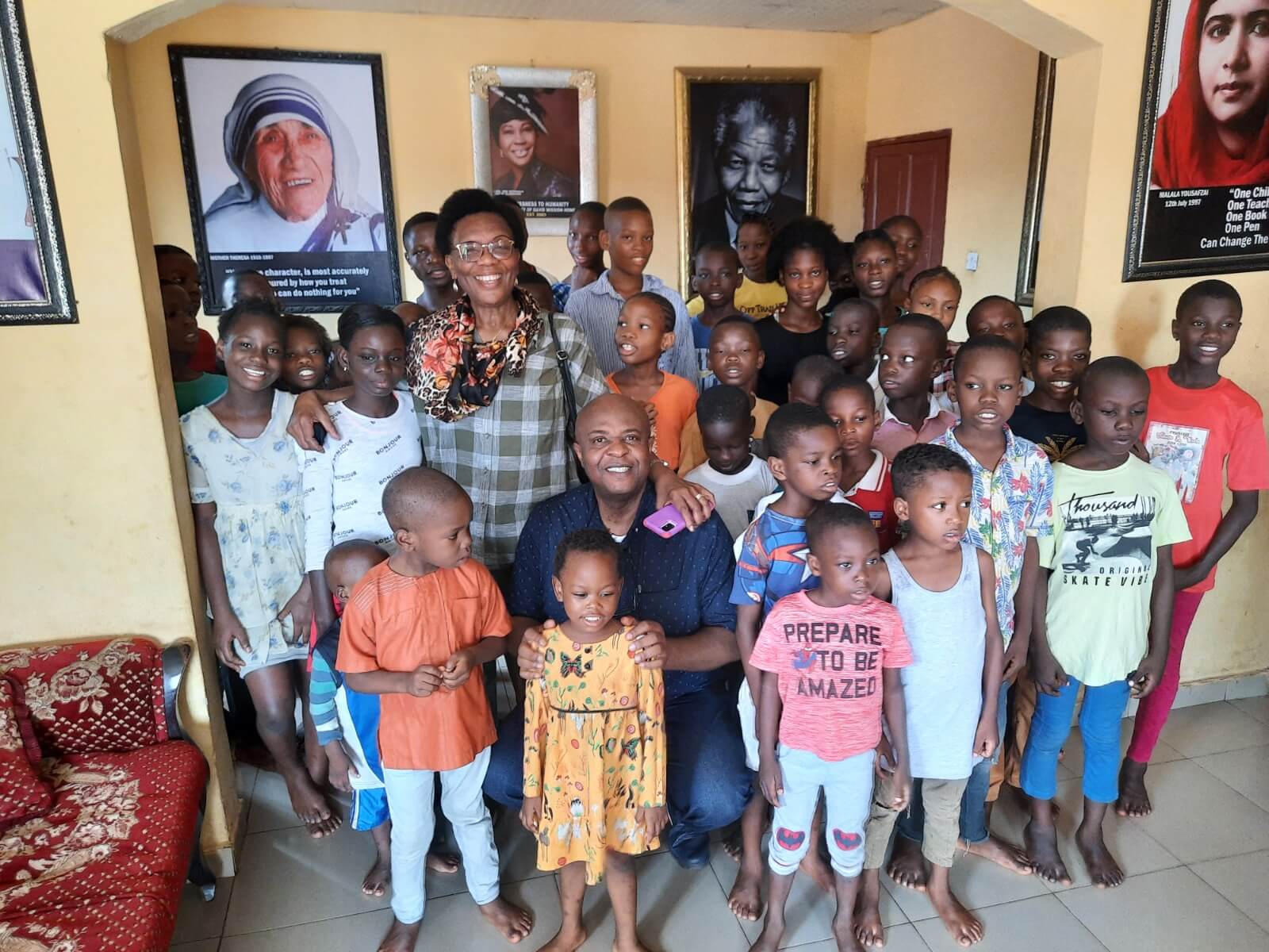 IRM community outreach with children and caregivers at City of David Orphanage, Asaba